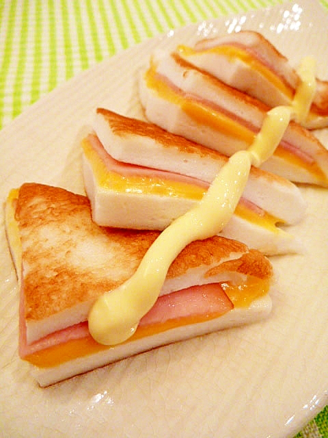 お弁当に簡単 はんぺんの ハム チーズ焼き レシピ 作り方 By まめもにお 楽天レシピ