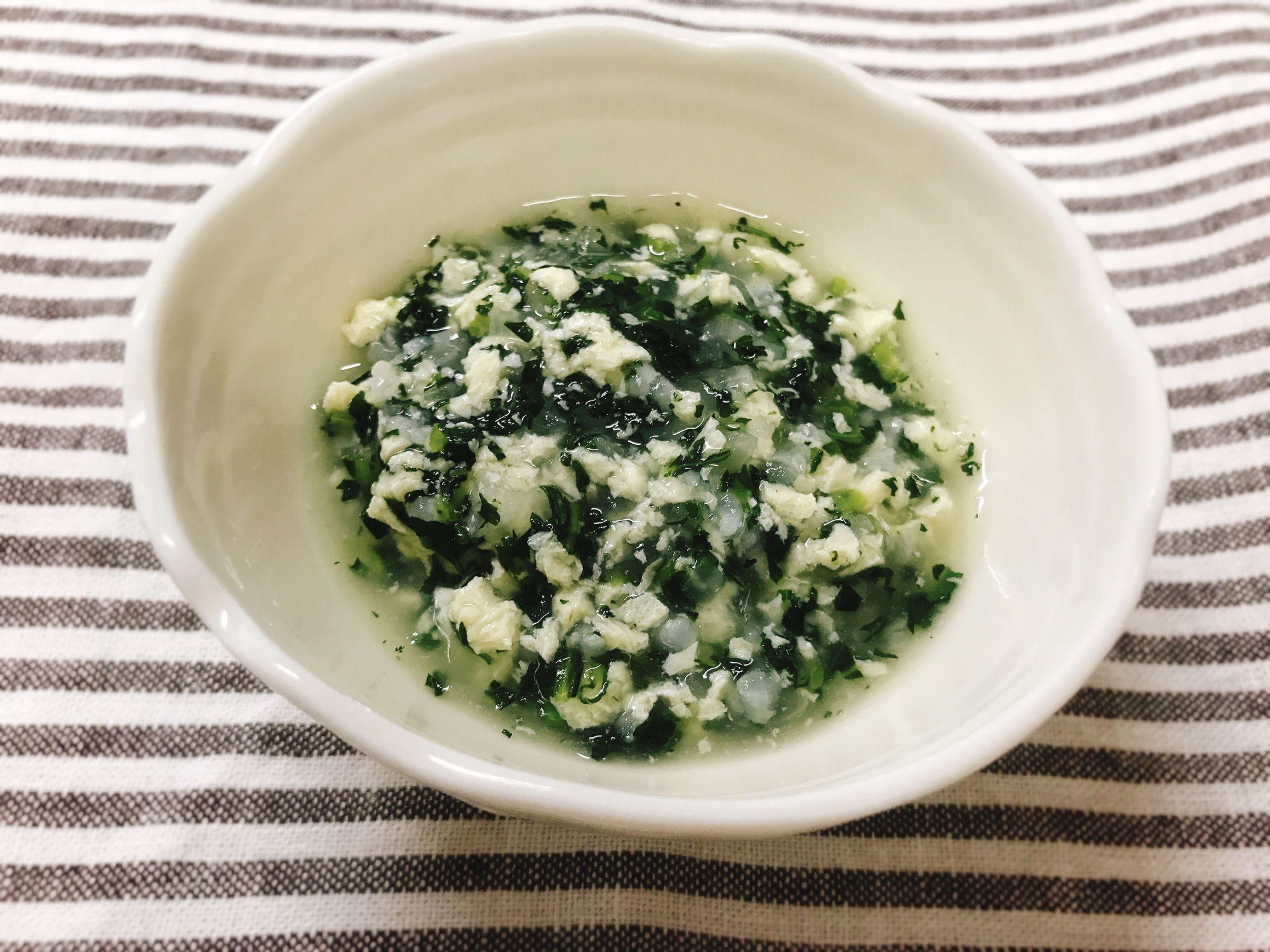 【離乳食中期】小松菜と大根と豆腐のぞうすい