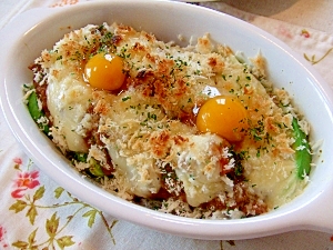 残りカレーで!アボカドチーズ焼きカレー☆