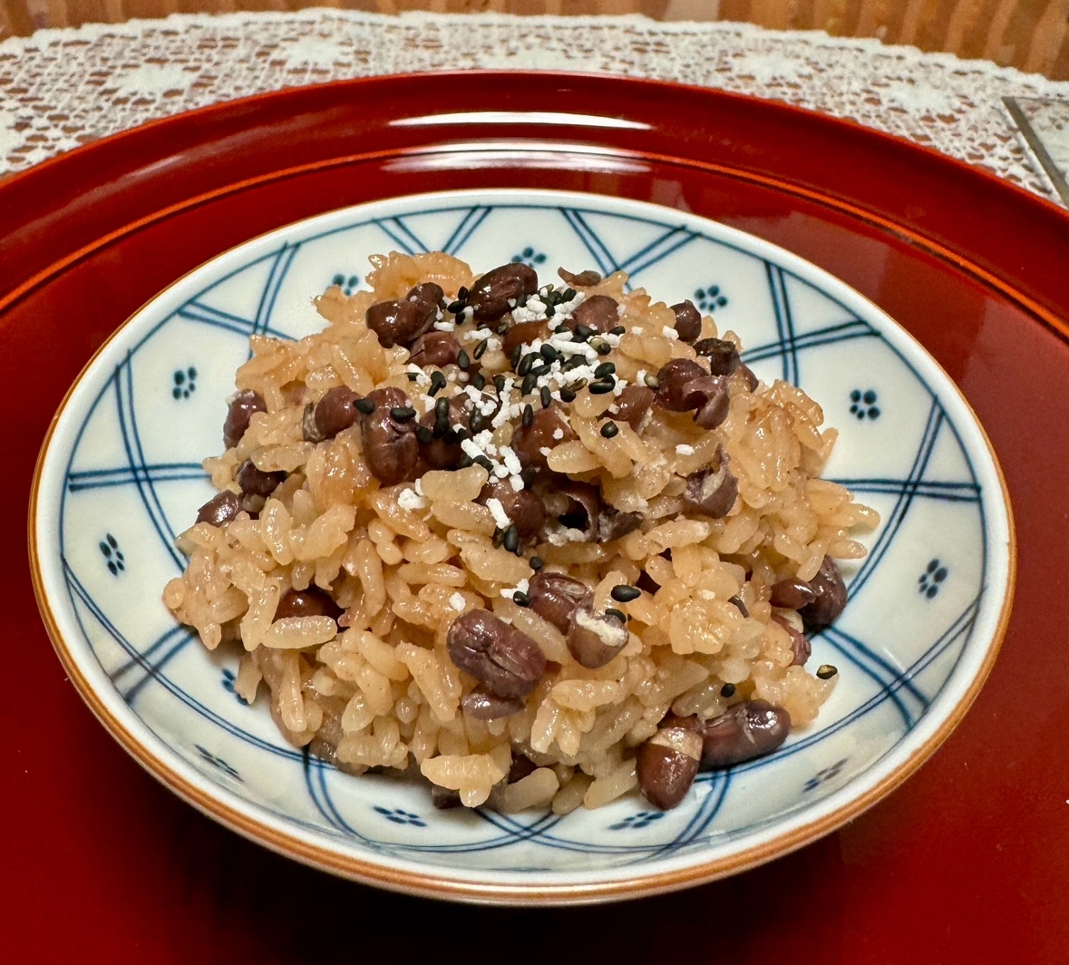 小豆茶を作った時に炊くღ˘◡˘றﾎｯｺﾘ~☆赤飯