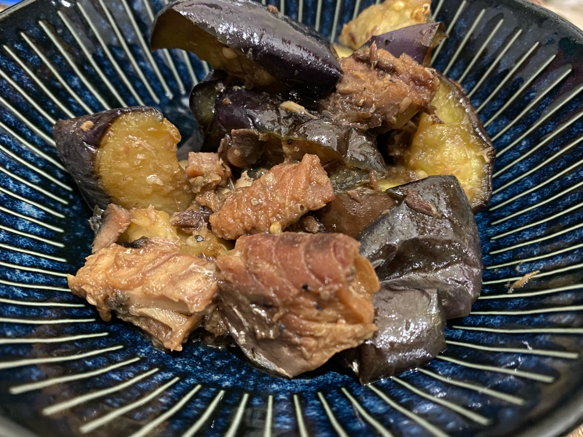 °˖꣑୧˚⋆︵ナスと鯖缶の炒め物︵°˖꣑୧˚