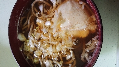 麺つゆでかけそば