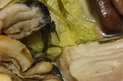 牡蠣野菜鍋