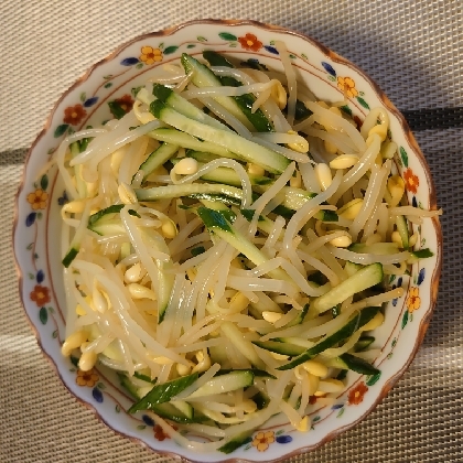 豆もやしの食感がよく、さっぱりとした中華味でお箸が止まりません！美味しいレシピをありがとうございました☆