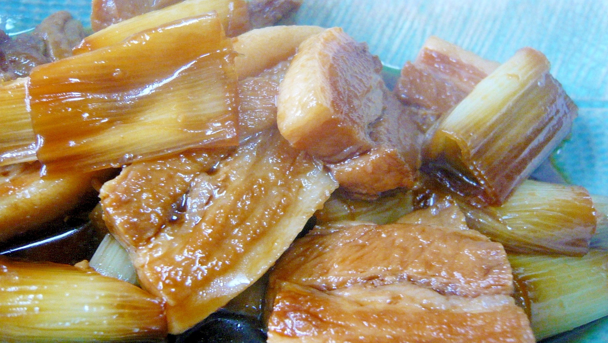 ❤ 黒糖を使って! 白ネギ入りラフティ ❤