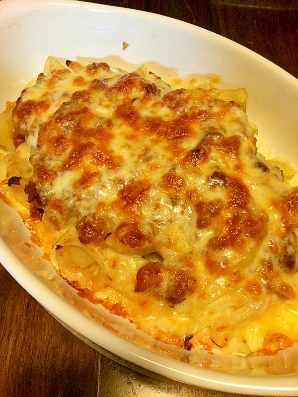 リメイク☆チリコンカンのポテトチーズ焼き