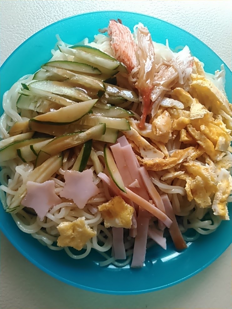 レンジで錦糸卵！ズボラな冷麺