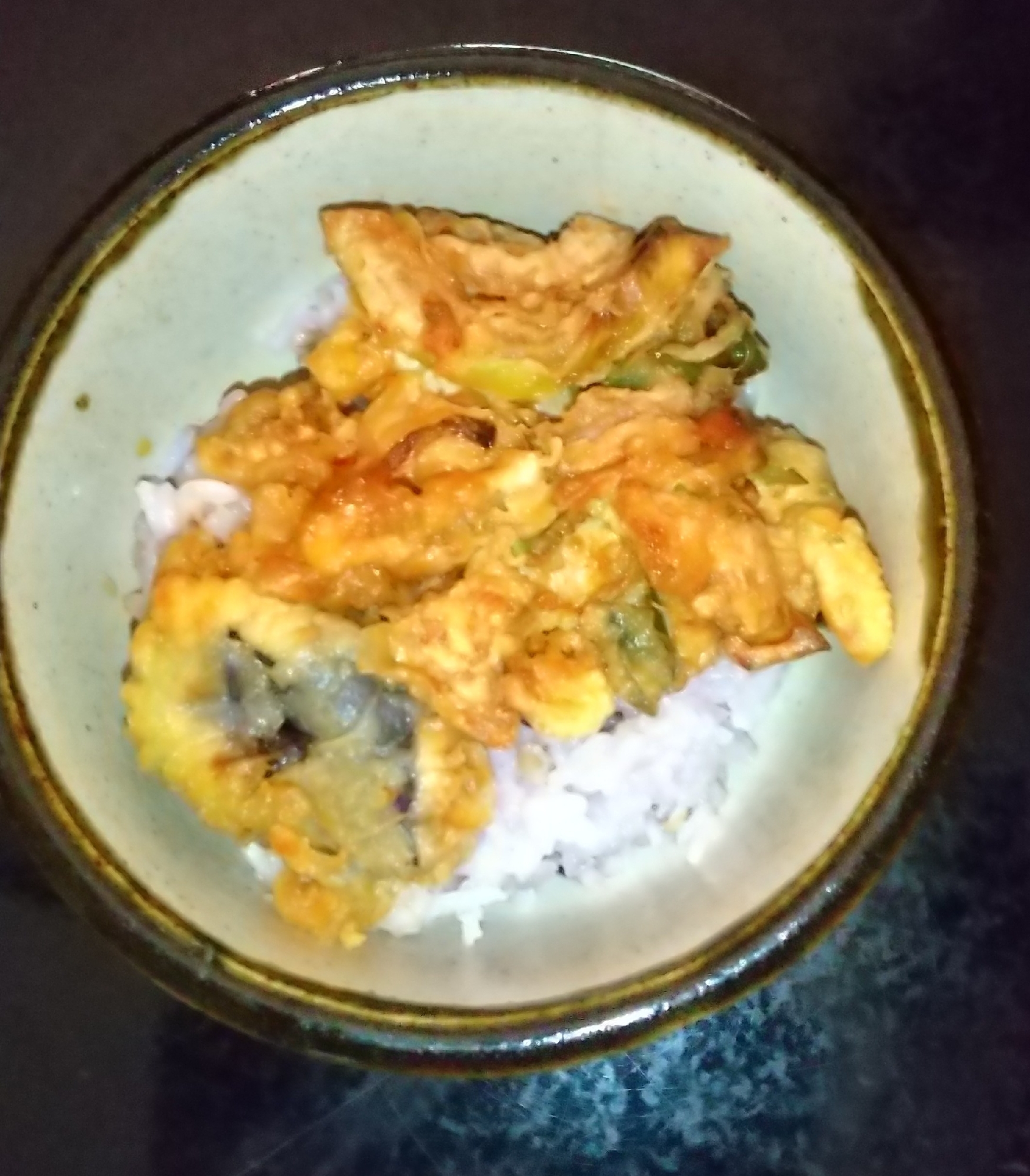 前日の残りで作った天丼