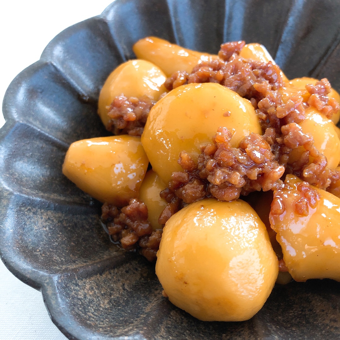 ご飯に合う！豚ひき肉と里芋の煮っころがし