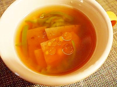 ダイエッタァ～♪　醤油麹でコンソメで蒟蒻スープ