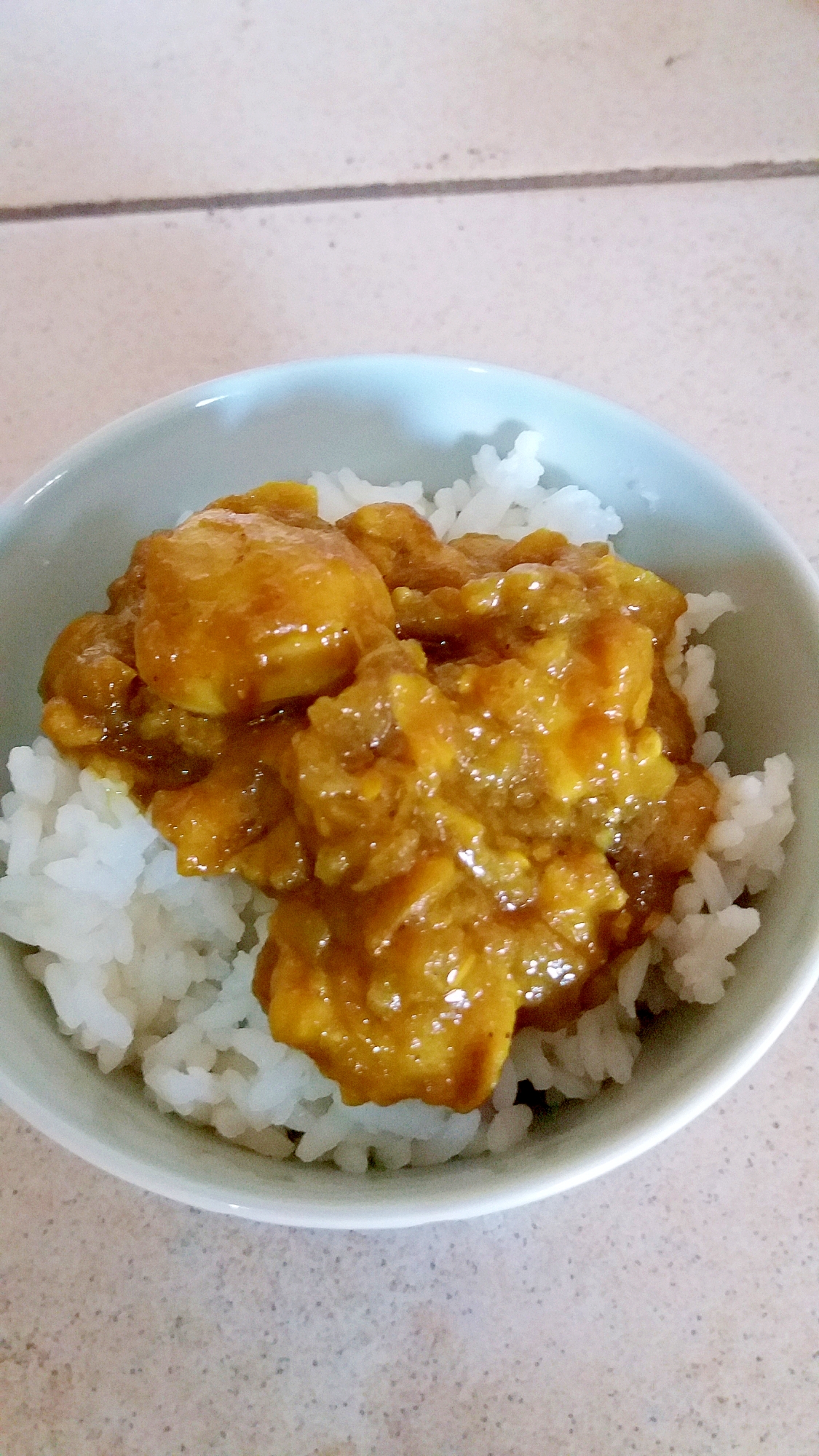 フライパンひとつで簡単！なすとチキンのカレー☆