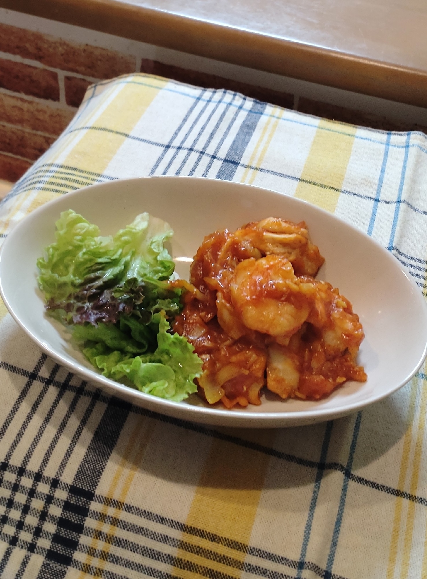 お子様用に♪めちゃ簡単辛くないエビケチャ炒め♡ レシピ