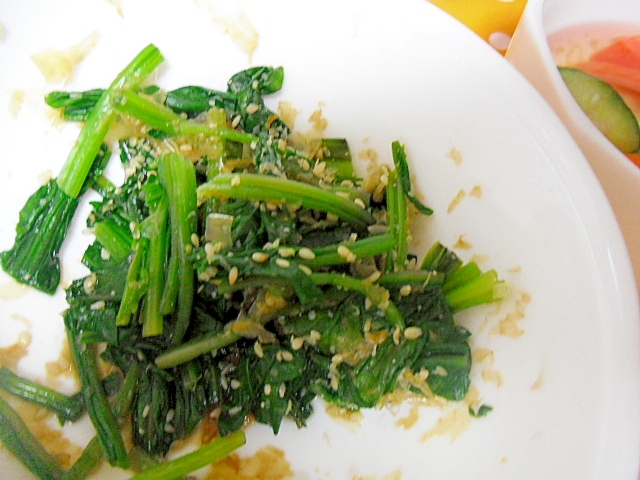 初心者和食 ほうれん草のゴマ和え めんつゆで簡単 レシピ 作り方 By ミスチバス 楽天レシピ