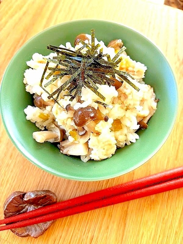 柚子胡椒~しめじと鶏ひき肉の炊き込みご飯