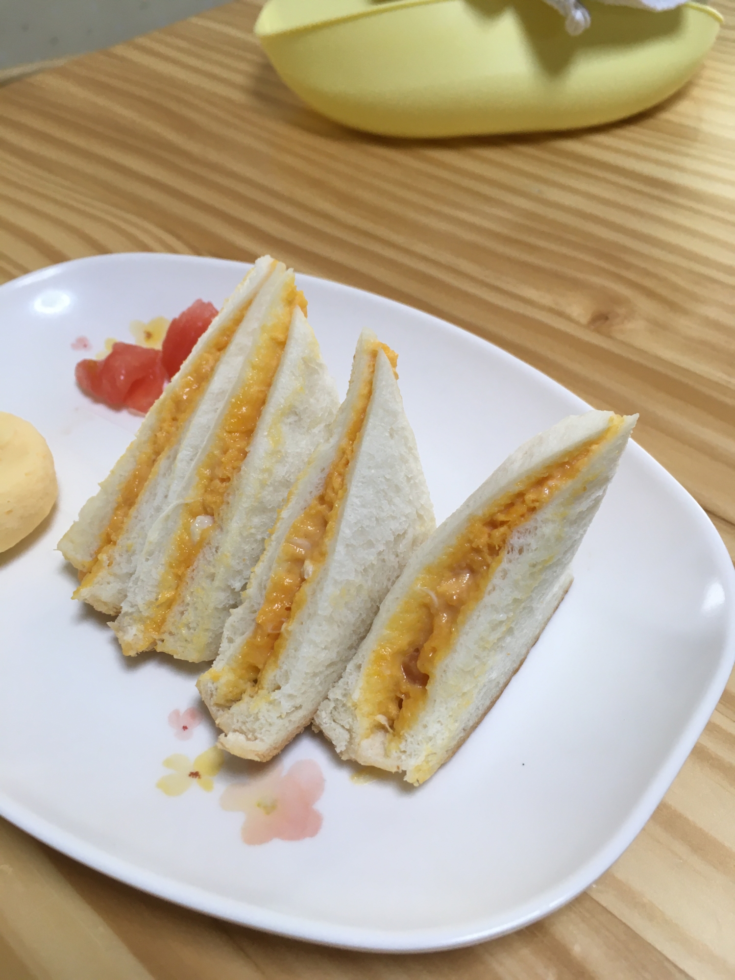 【幼児食】ケチャップ卵サンド