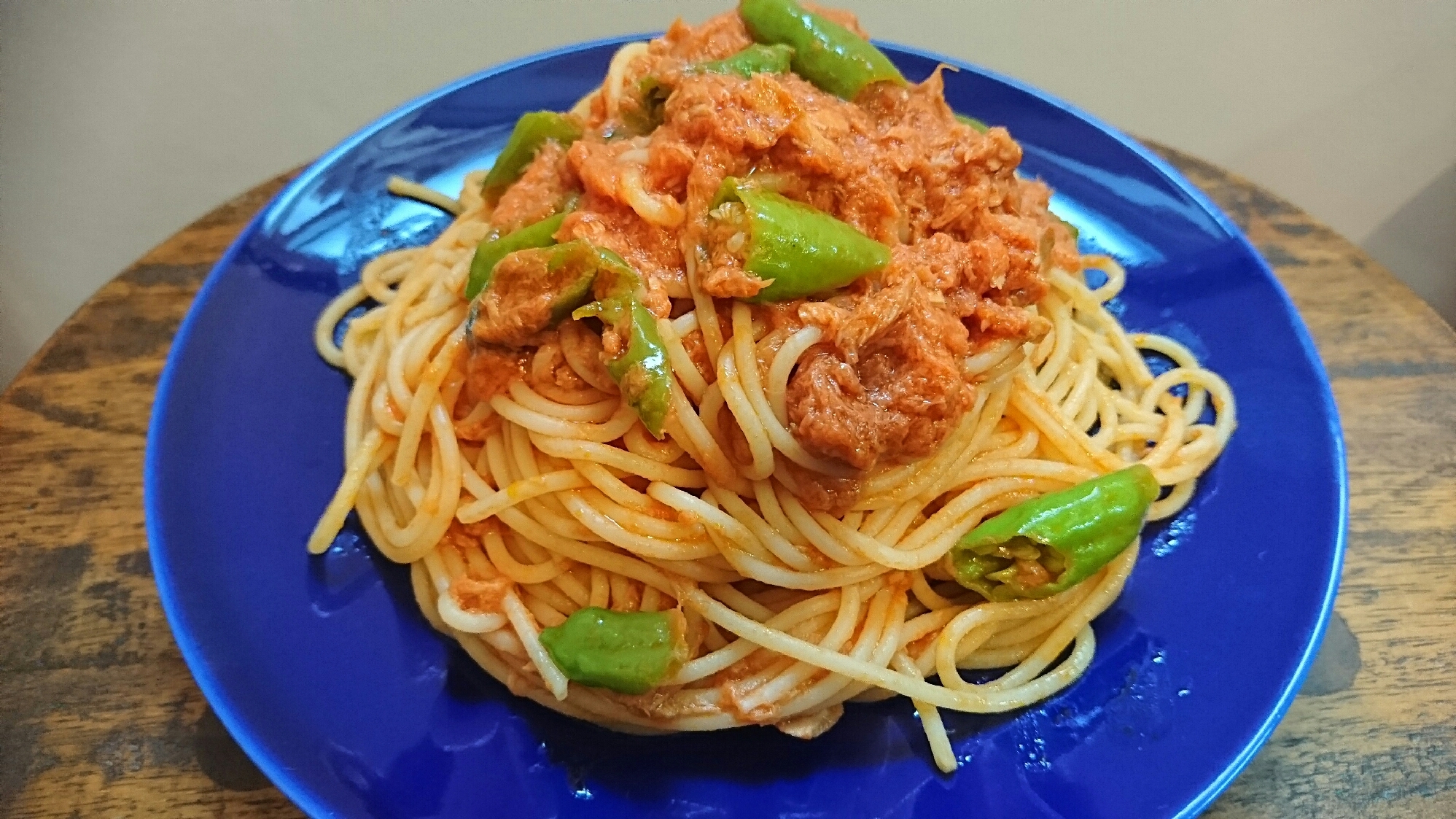 シーチキントマトソースパスタ