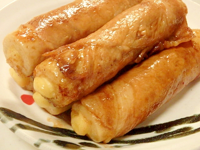 チーズちくわの肉巻き