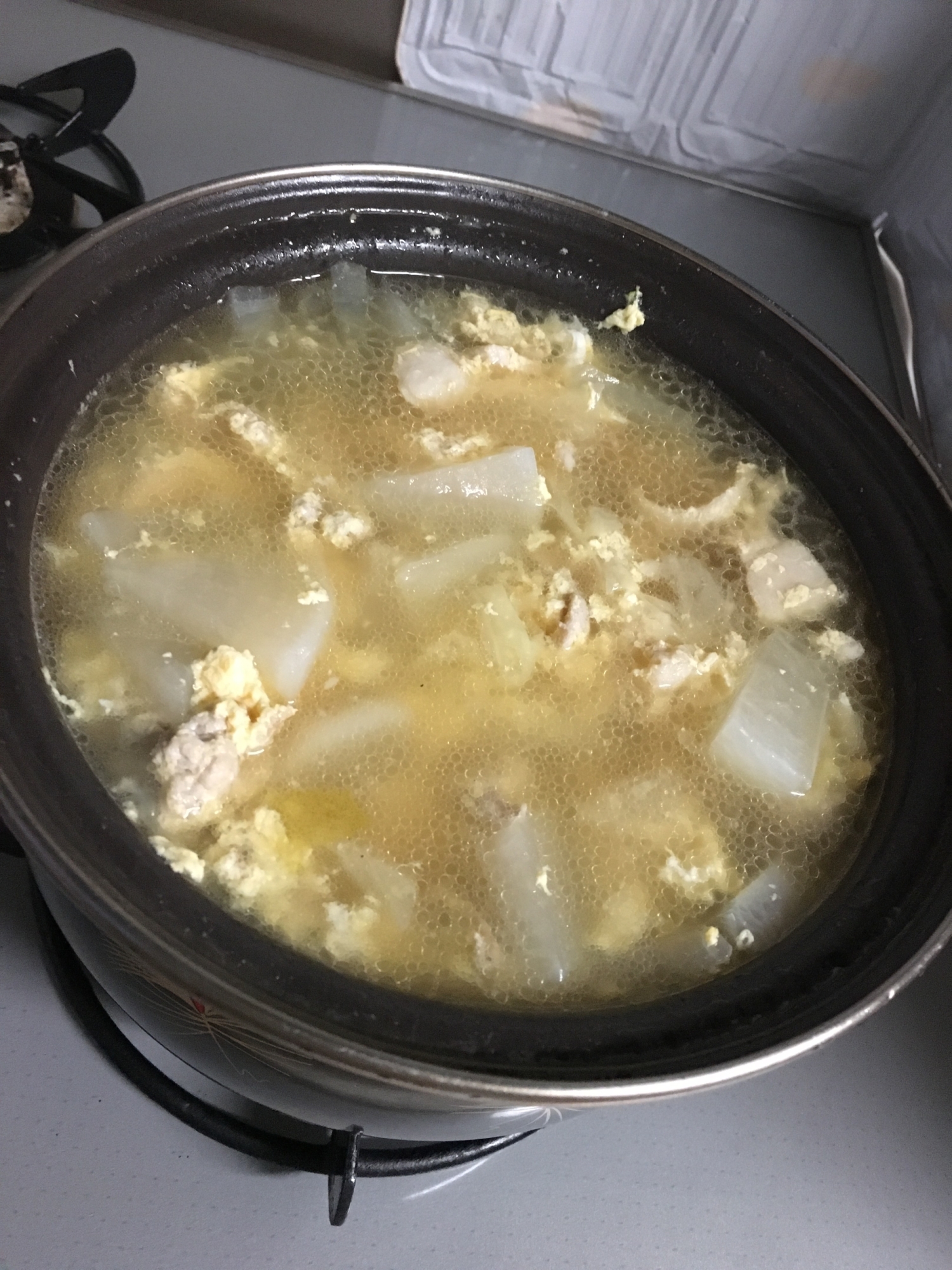 ほっこり 豚肉と白菜の卵スープ