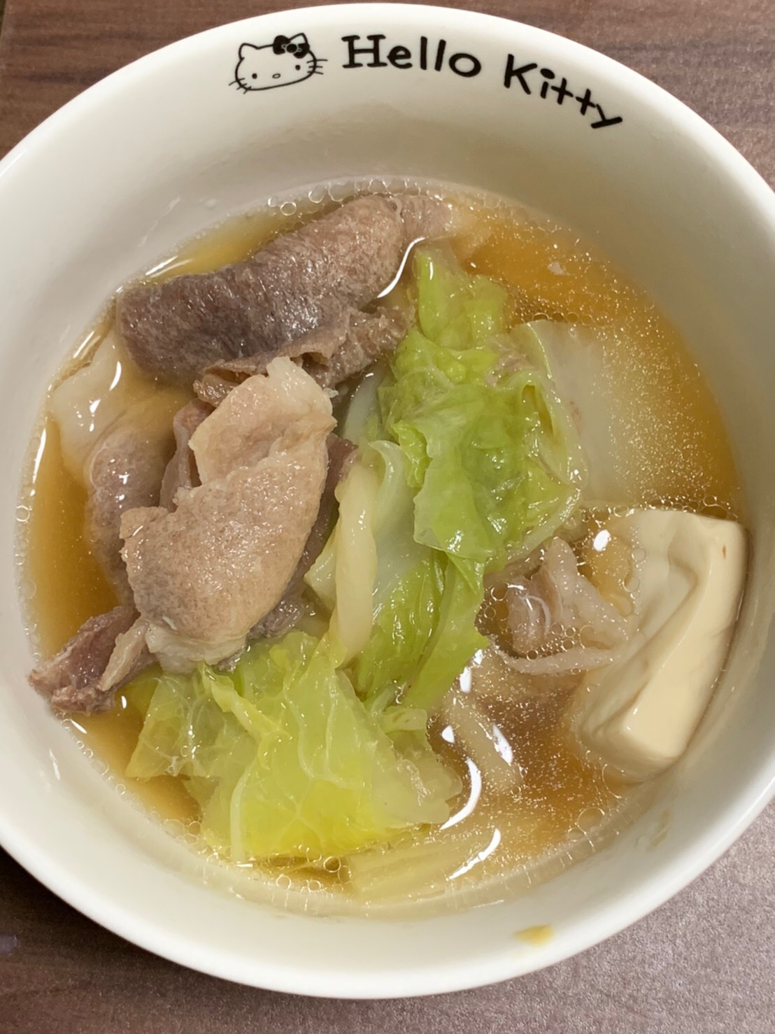 白菜と豚肉の鶏出汁スープ