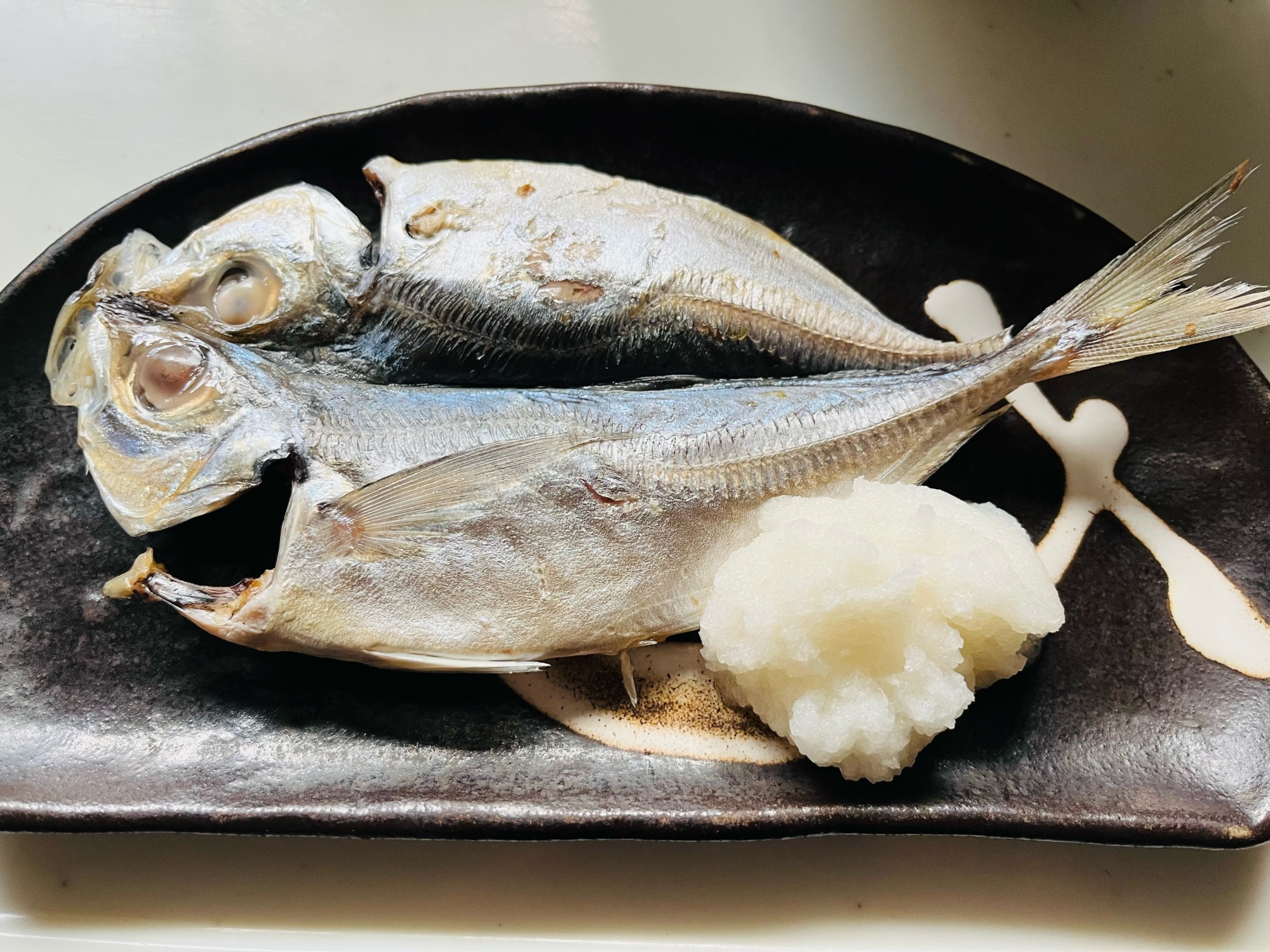 アジの干物の湯煮
