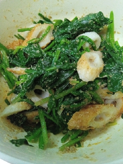 ほうれん草とちくわの胡麻和え