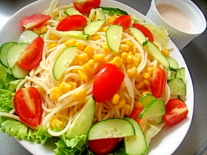 パスタサラダ☆たらこマヨドレ