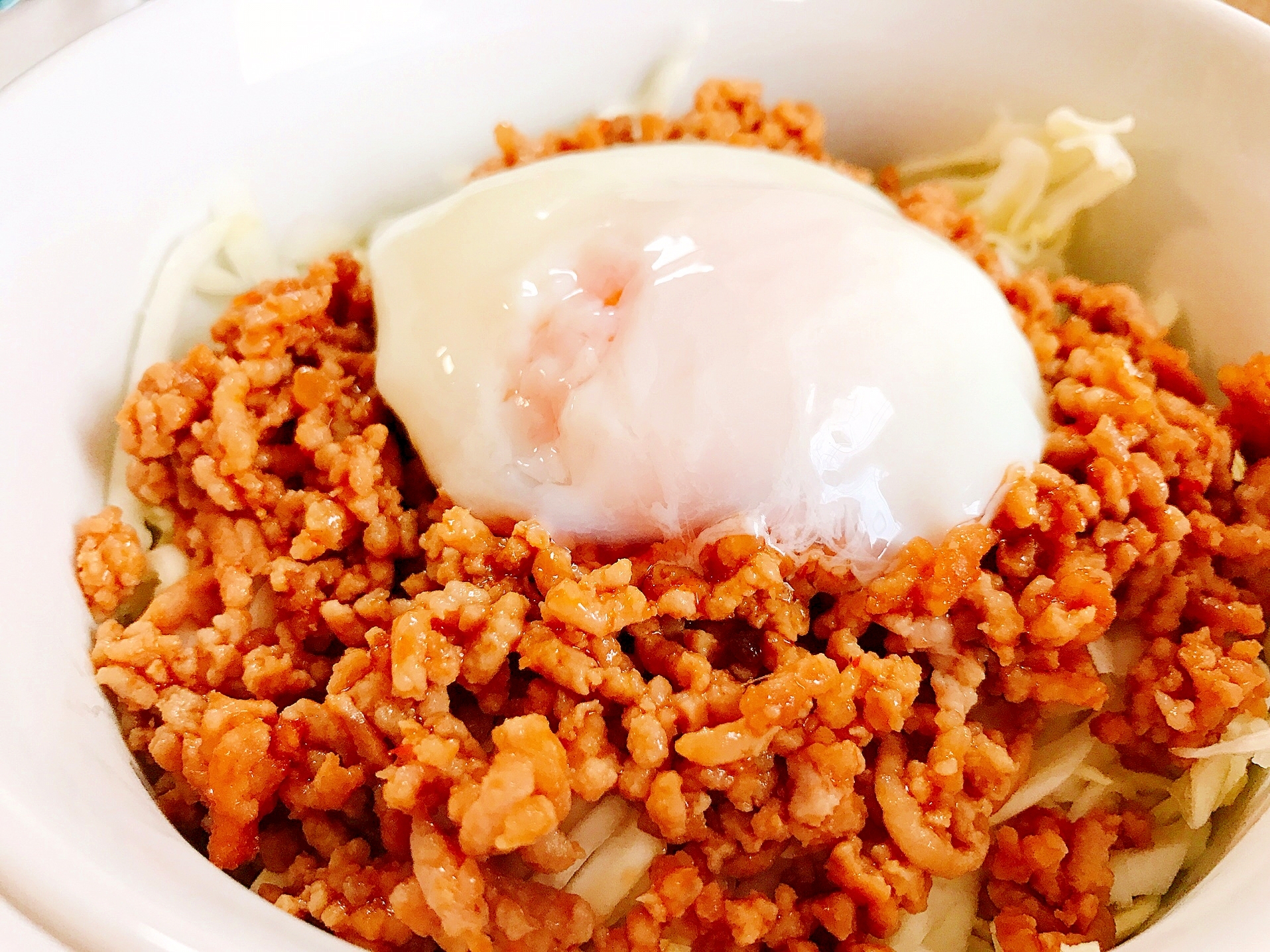 回鍋肉風豚ひき肉丼