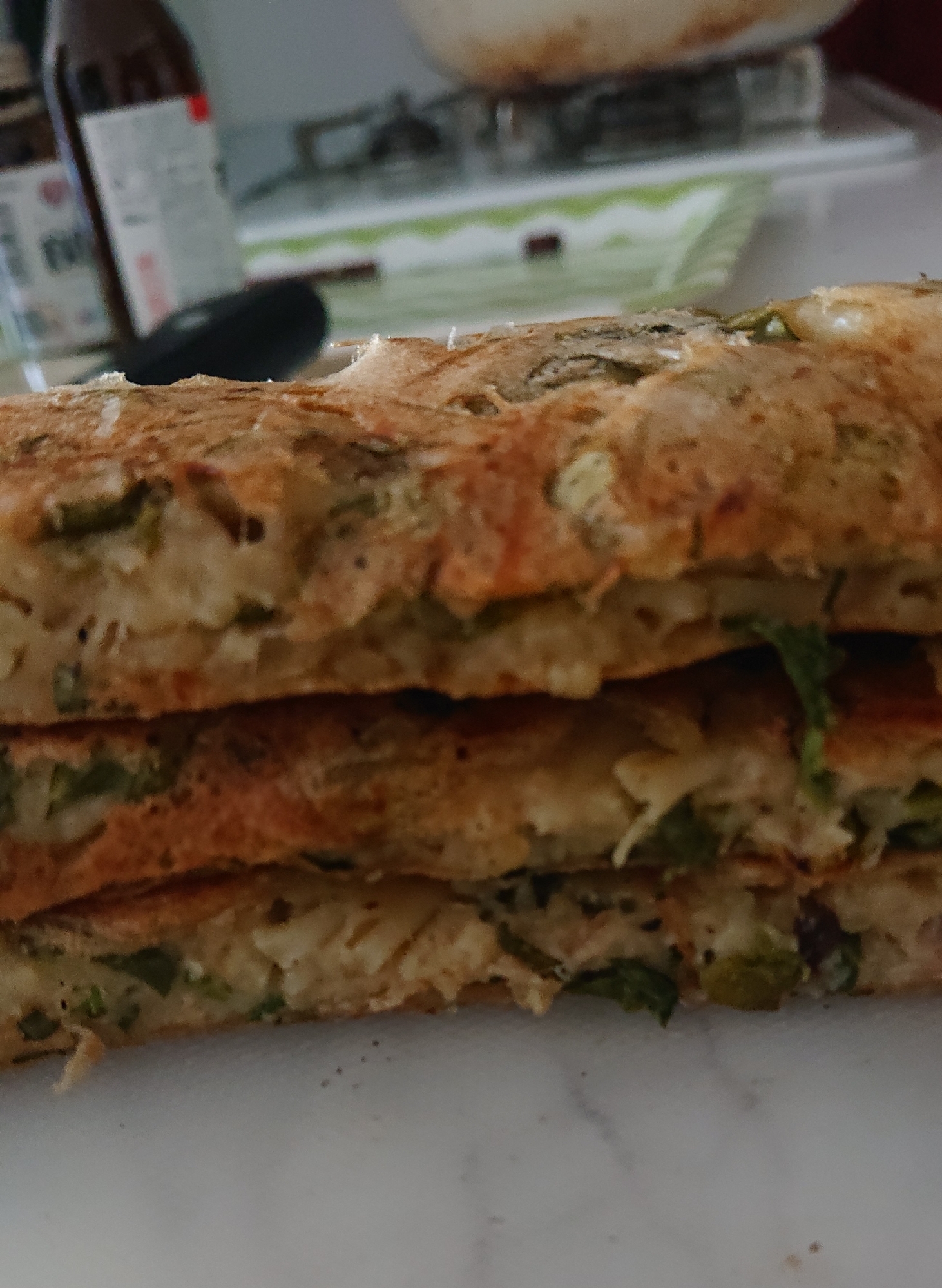 鮭フレークのお好み焼き