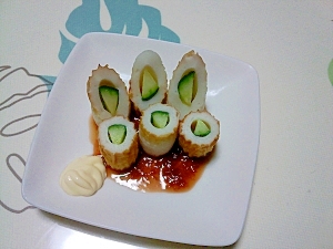 ちくきゅうの梅だれマヨ添え レシピ 作り方 By Aoi 楽天レシピ