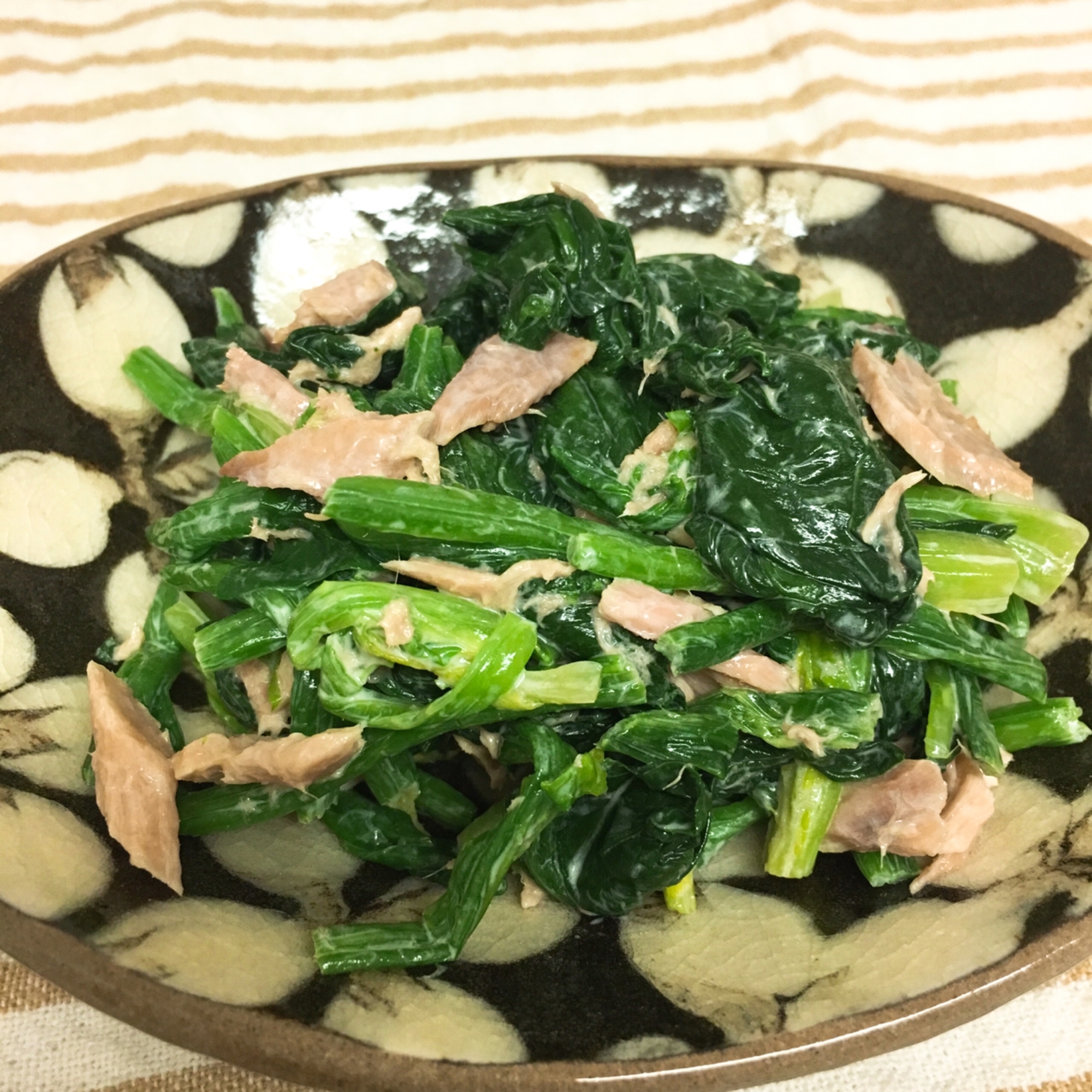 簡単副菜！ほうれん草とツナの和え物