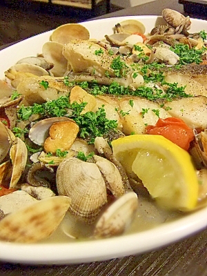 フライパンひとつで★簡単&豪華!アクアパッツァ