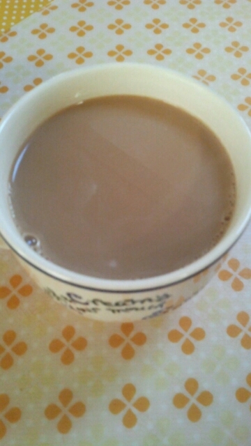 カラメルシロップの豆乳コーヒー