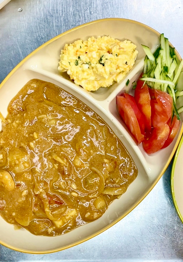 シーフードミックスの豆乳カレー