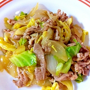 焼肉のタレで豚肉の野菜炒め♪