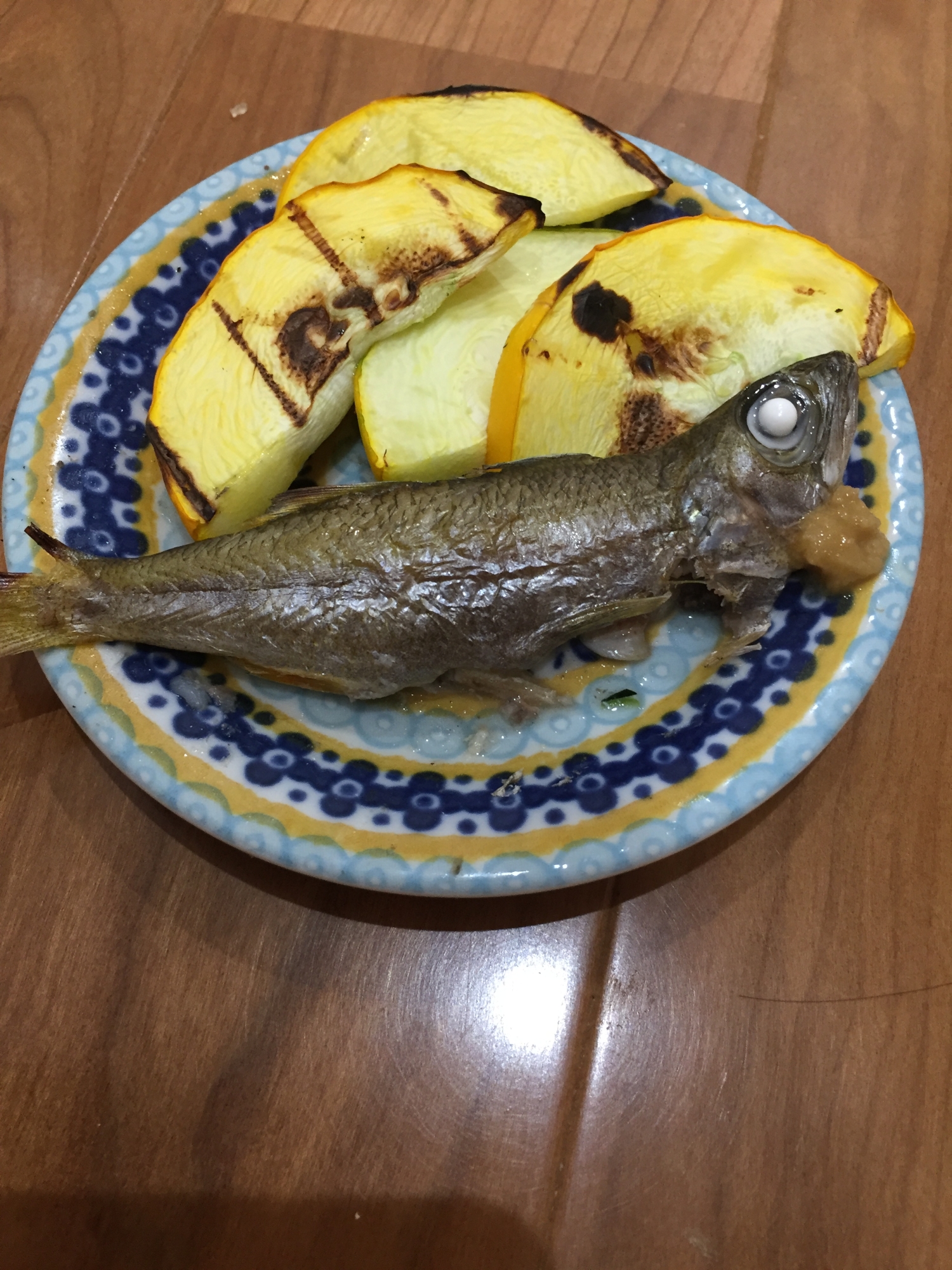 黒ムツとズッキーニ焼きに生姜醤油付け！