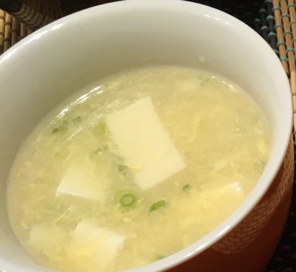 お豆腐とネギのトロトロ卵スープ♪