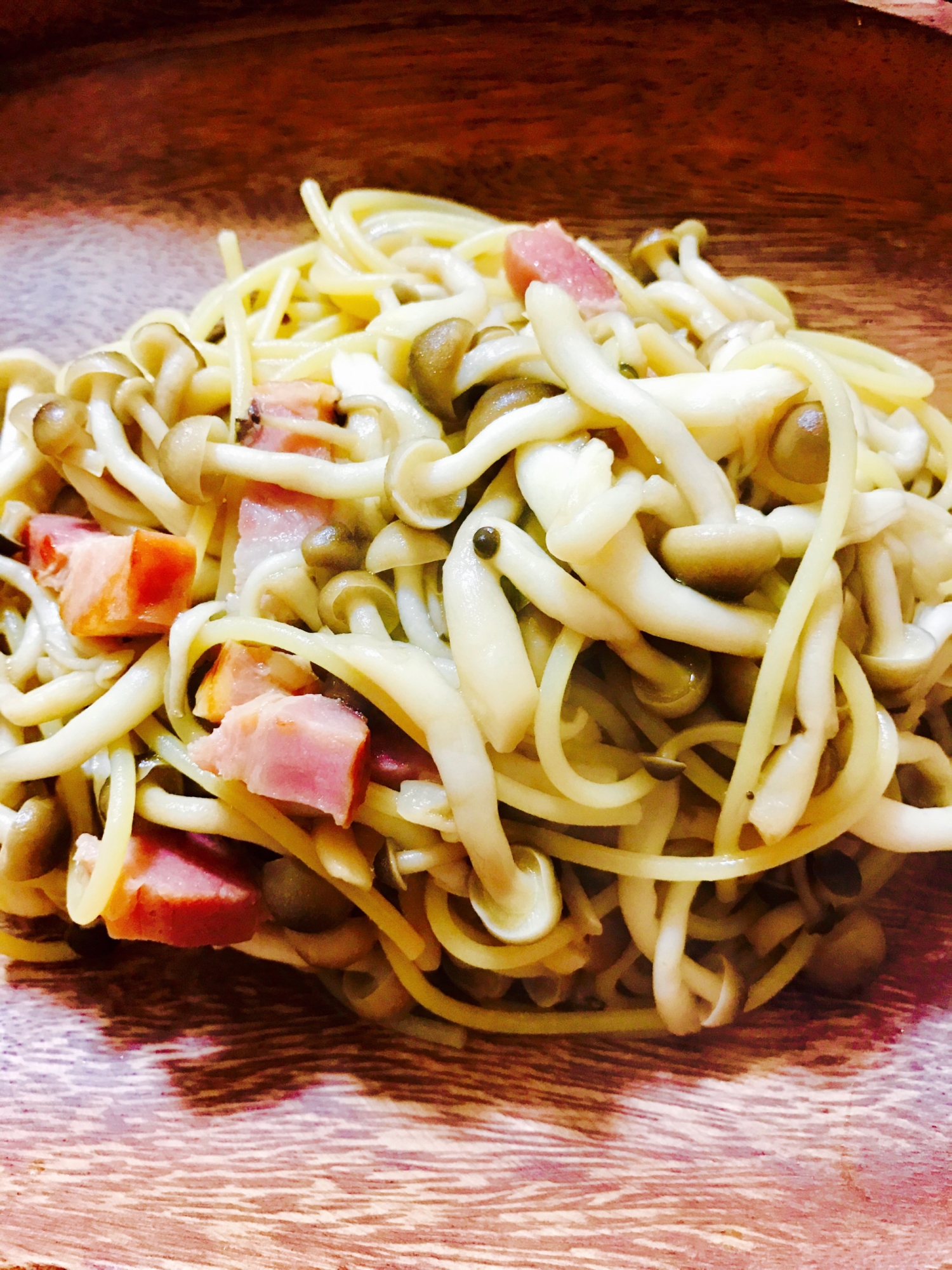 ベーコンとしめじの和風パスタ☆