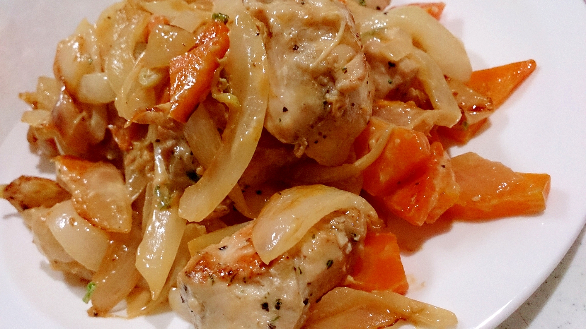 鶏肉と玉ねぎと人参の塩にんにく炒め レシピ 作り方 By Hideok8 楽天レシピ 鶏肉と玉ねぎと人参の塩にんにく炒め レシピ 作り方 By Hideok8 楽天レシピ