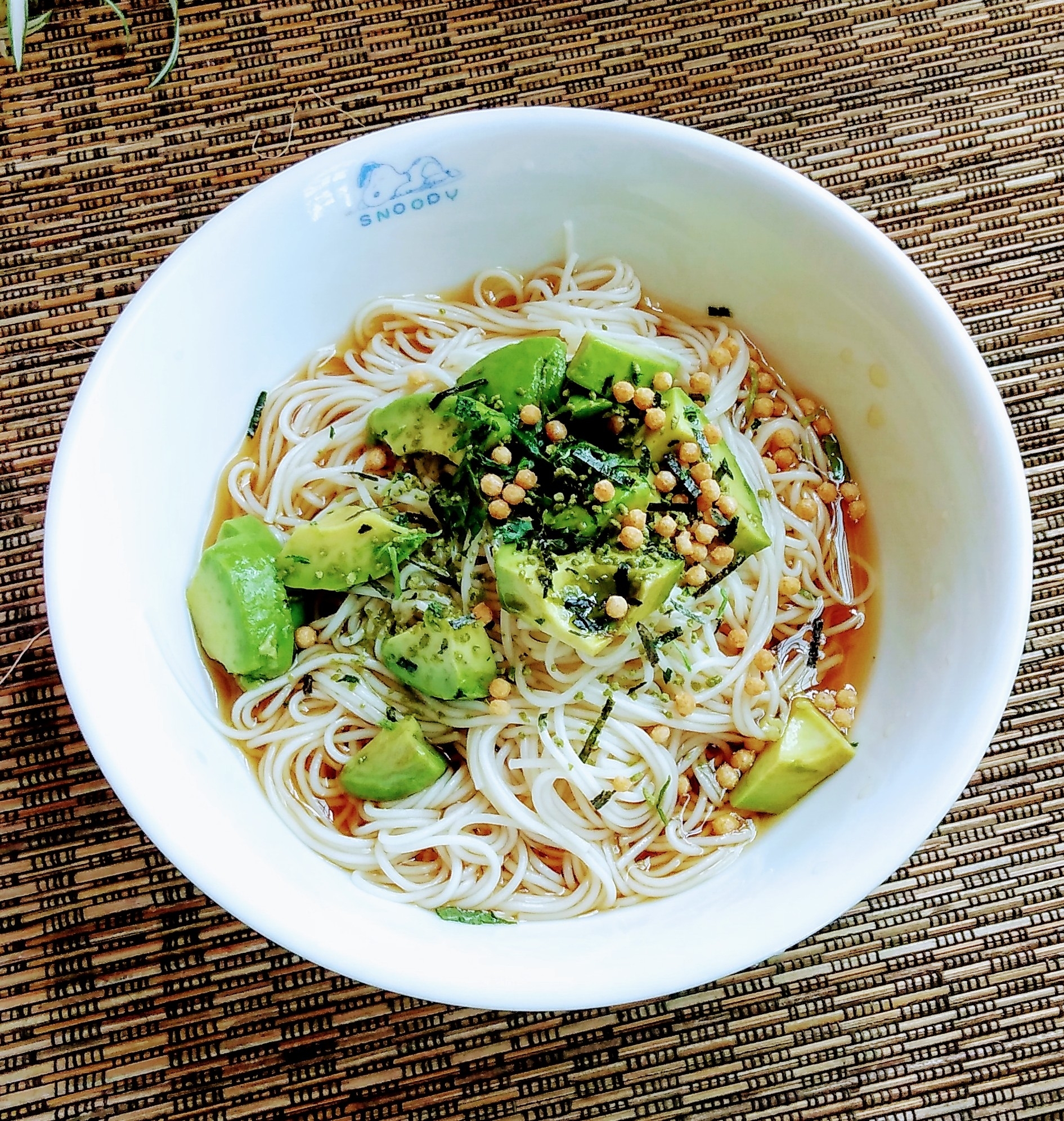 お茶漬け海苔入り★アボカドそうめん