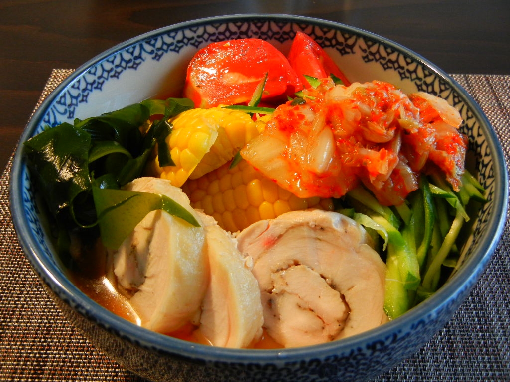 鶏チャーシューの冷麺