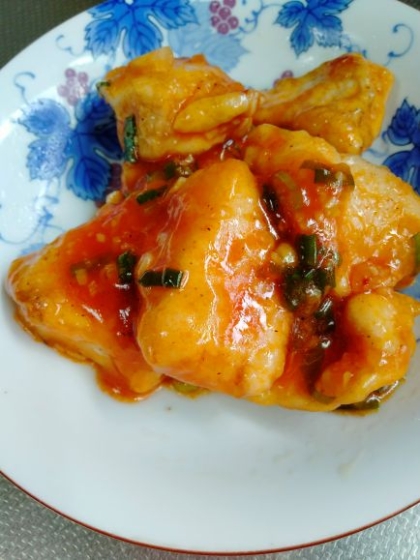 鶏むね肉のチリソース(フライパン)