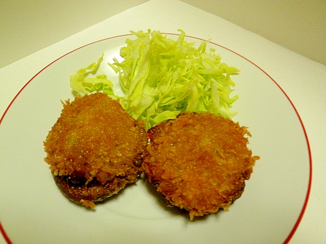 しいたけの肉詰め揚げ