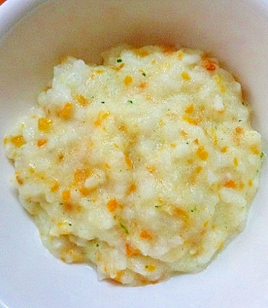 離乳食後期 高野豆腐 鮭 にんじん入りクリームお粥 レシピ 作り方 By J Mammy 楽天レシピ