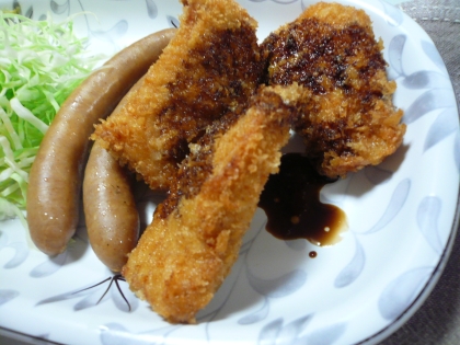 塩麹で簡単☆豚ヒレ肉の大葉はさみ揚げ（梅ソース付）