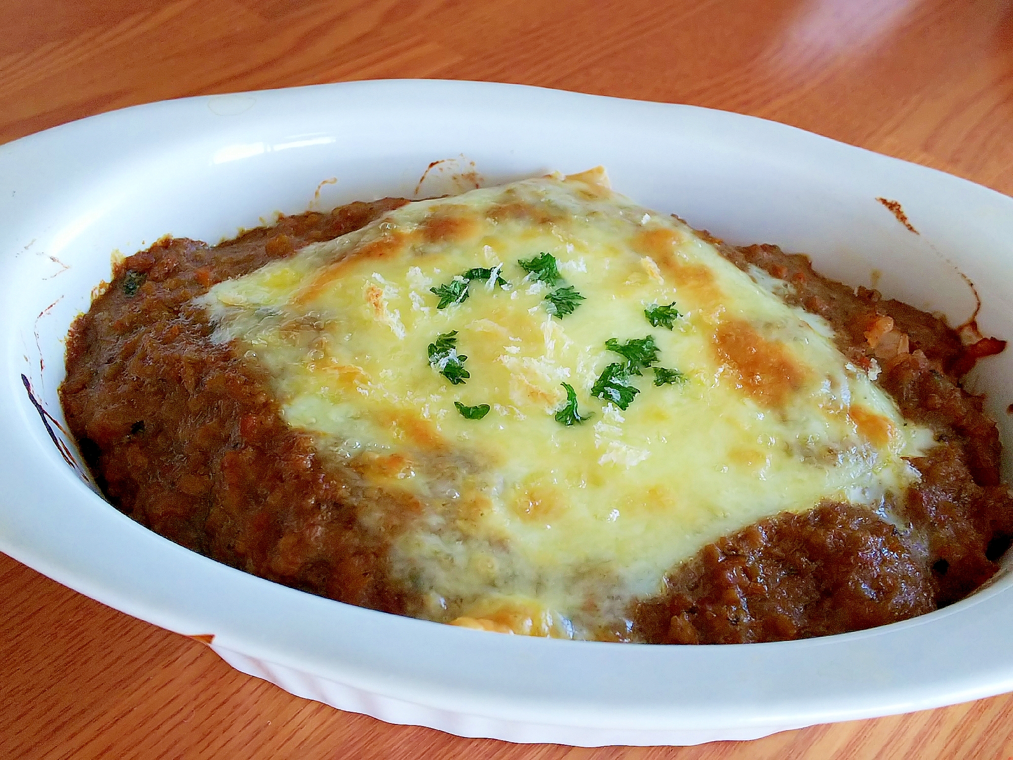 ドライカレーリメイク 卵とろ りカレードリア レシピ 作り方 By りんごの台所 楽天レシピ