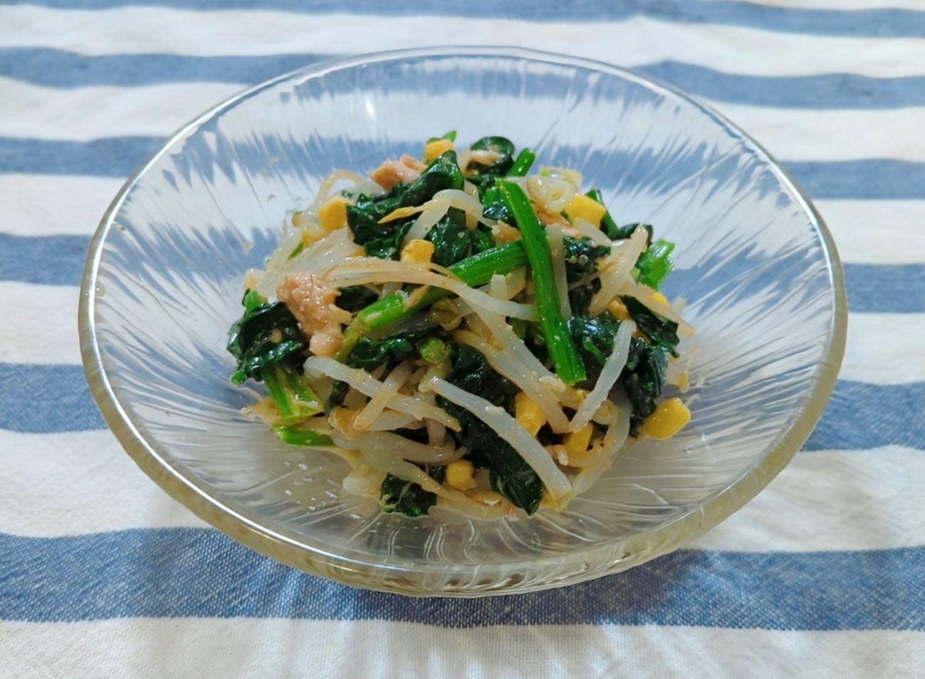 もやしとほうれん草のツナ和え