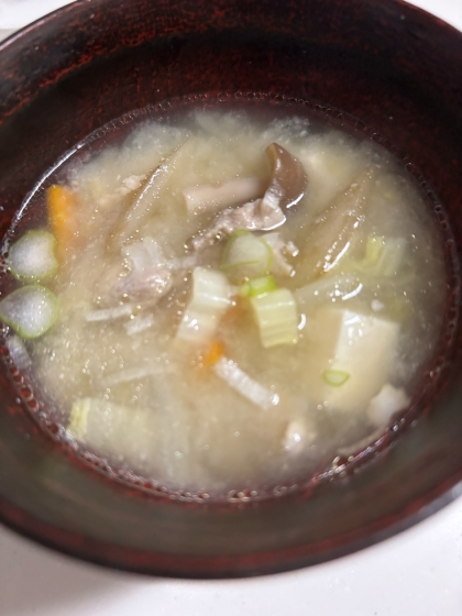 油を使わない　”豚汁”