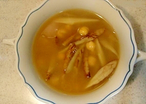 牛蒡とひよこ豆のカレースープ