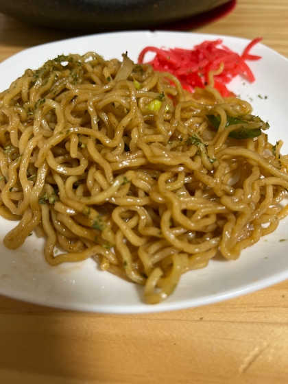 生ラーメンでソース焼きそば