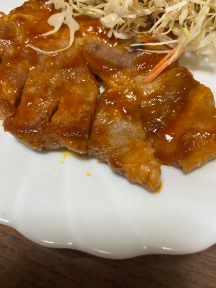 ★”豚ロース肉のポークチャップ